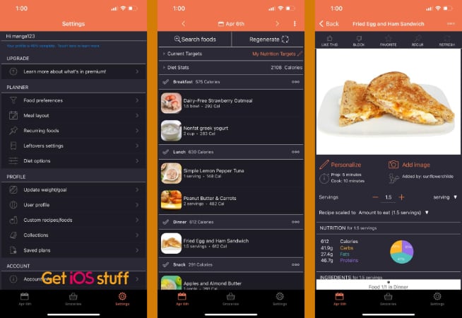 Eat This Much - Meal Planner app for smartphone