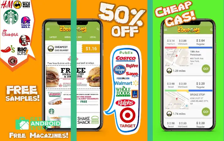 The Coupons App for android - discount and deals