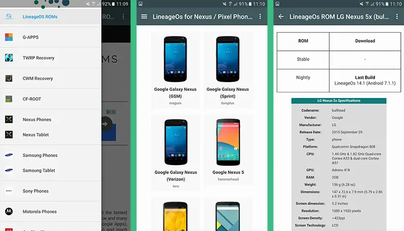 Lineage ROM or CM ROM for android