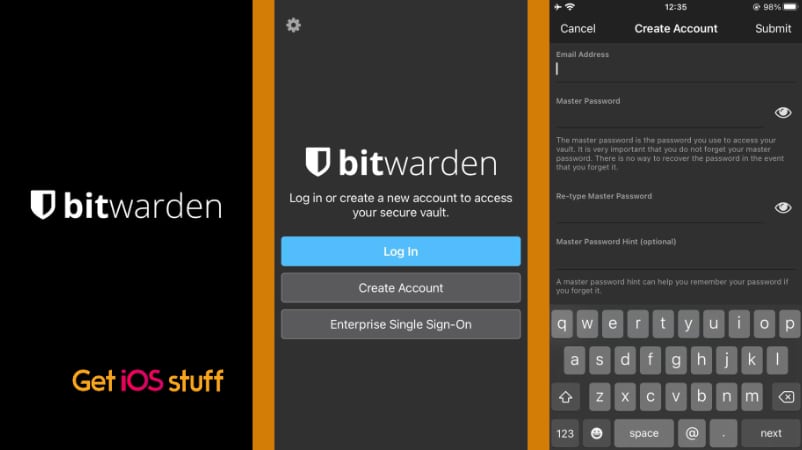Screenshot of Bitwarden Password Manager app
