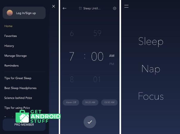 Screenshot of Pzizz - Sleep, Nap, Focus app