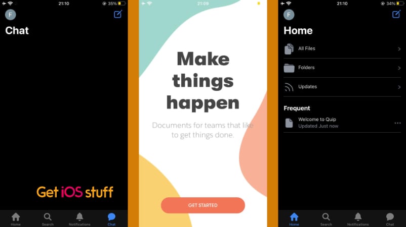 Screenshot of Quip - Docs, Chat, Sheets app