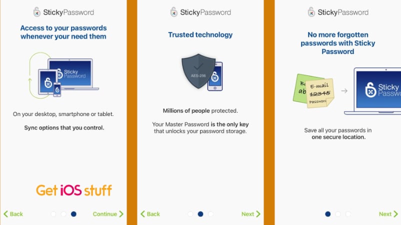 Screenshot of Sticky Password Manager & Safe app