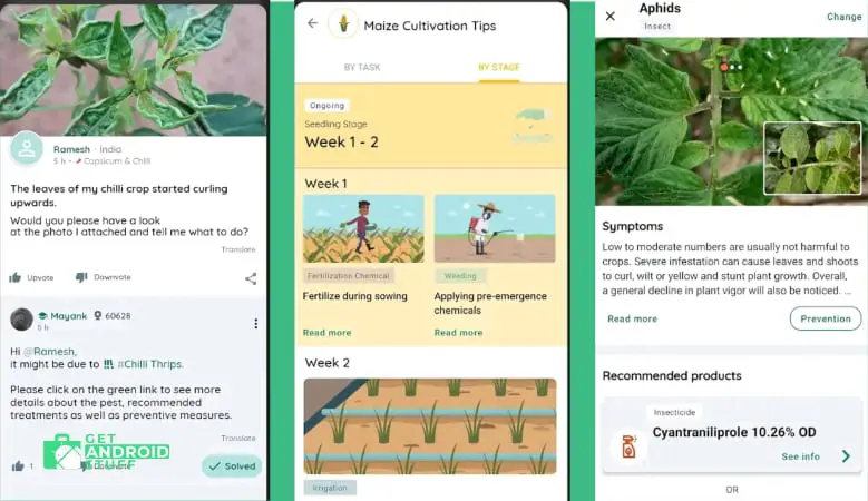 Screenshot of Plantix - your crop doctor app