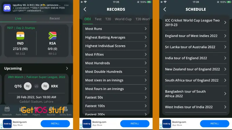 Screenshot of CricWorld - Live Cricket Score app