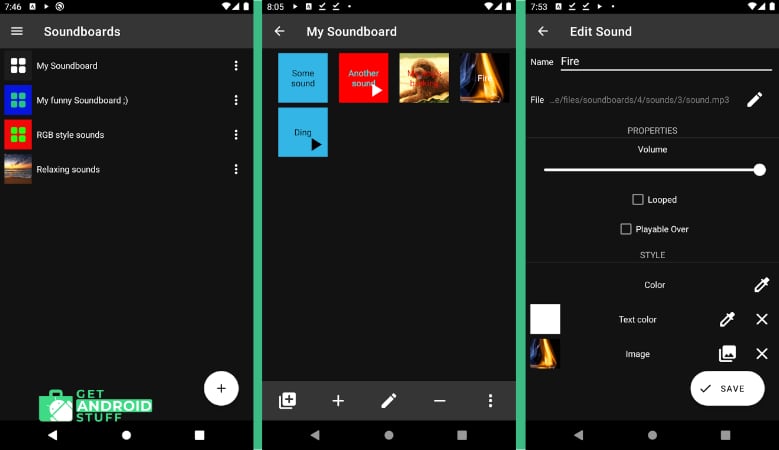 Screenshot of Custom Soundboard Creator app