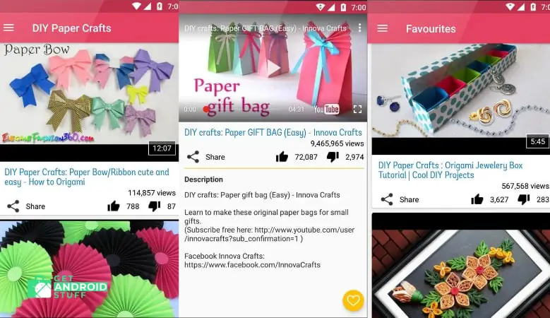 Screenshot of DIY Paper Craft app for android