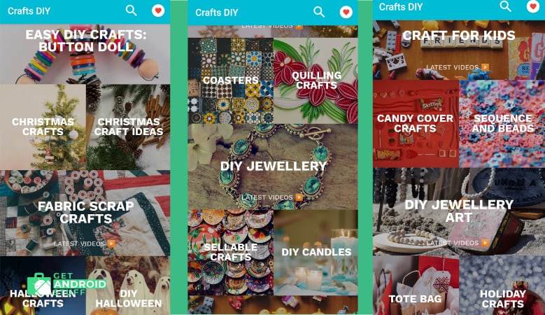 Screenshot of Learn Crafts and DIY Arts app