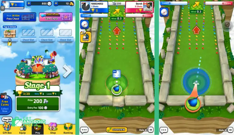 Screenshot of Mini Golf King mobile game