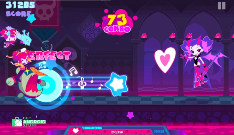 Screenshot of Muse Dash android music game