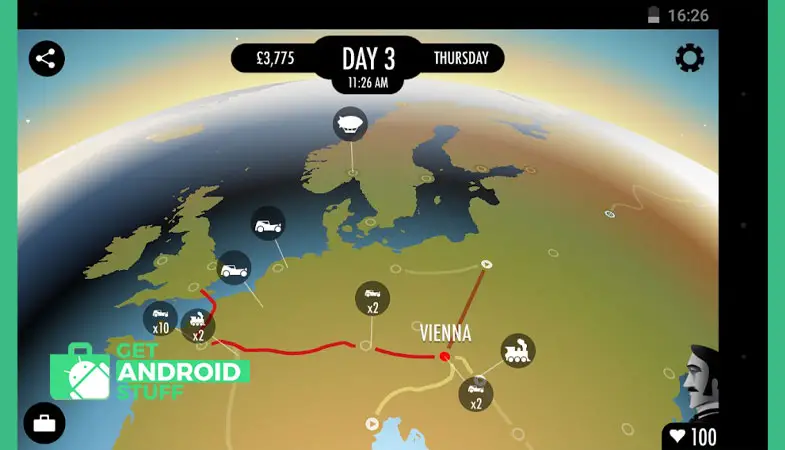 Screenshot of Around the World in Eighty Days android game