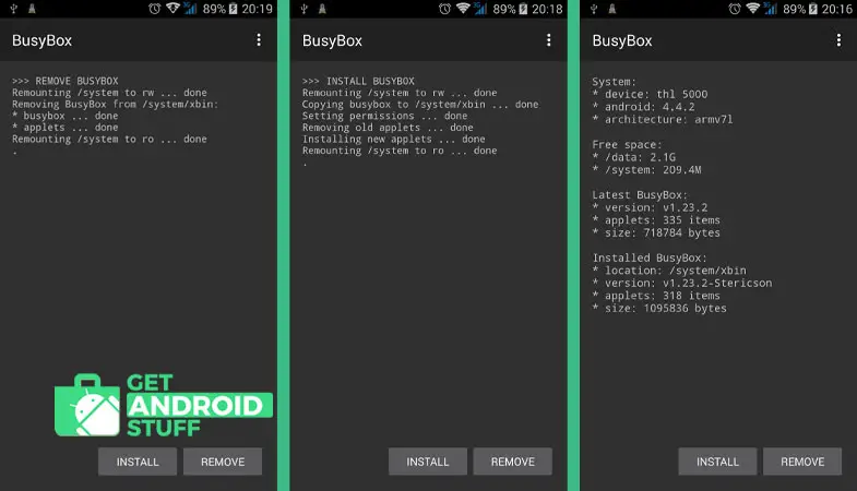 Run linux on android with BusyBox