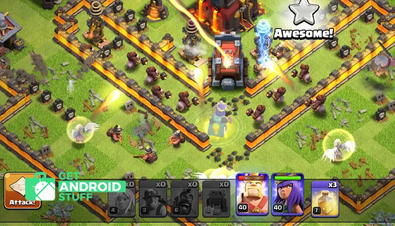 Screenshot of Clash of Clans android empire building game