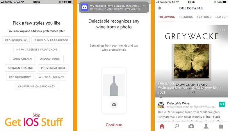 Screenshot of Delectable - Scan & Rate Wine app