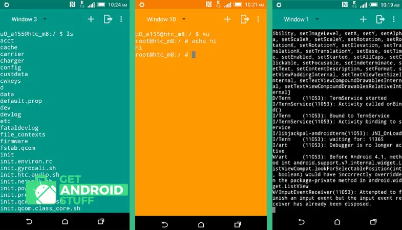 Screenshot of Material Terminal linux command on android
