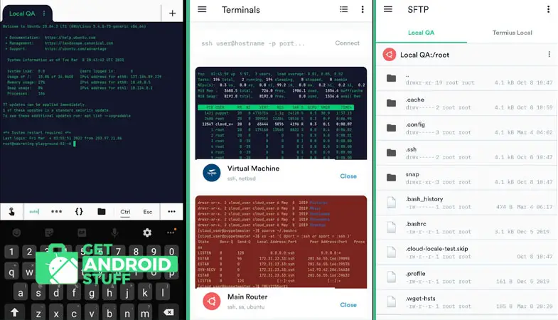 Screenshot of Termius - SSH and SFTP client app for android