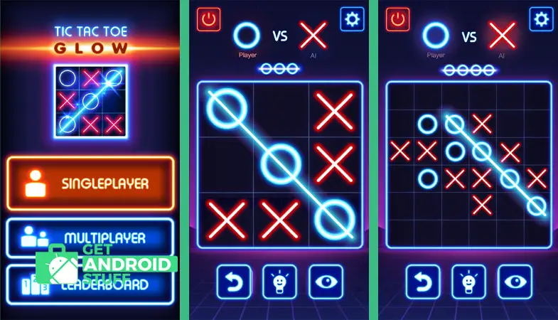 Screenshot of Tic Tac Toe Glow game