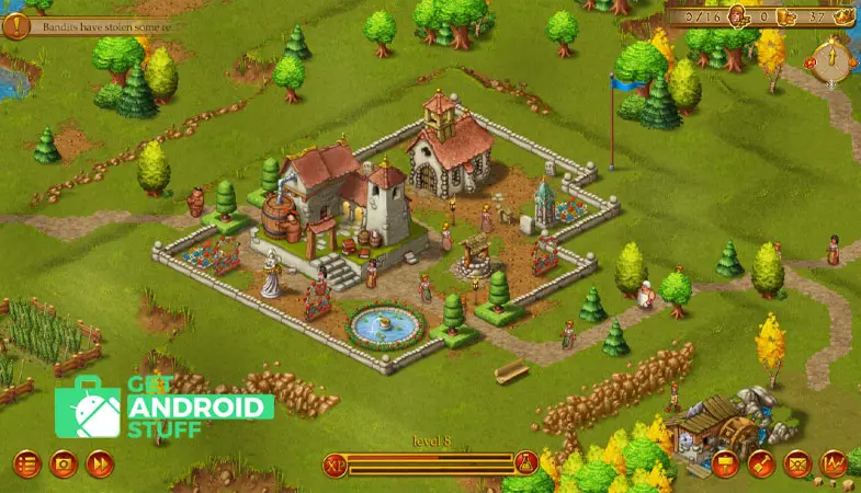 Screenshot of Townsmen empire building game for android