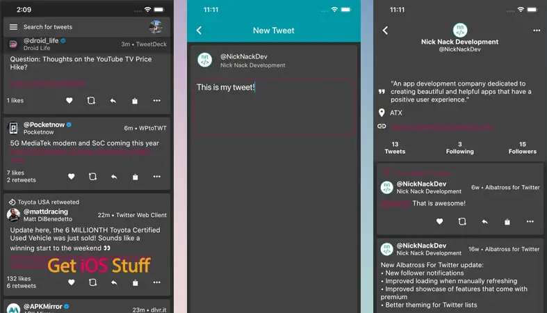 Screenshots of Albatross For Twitter iphone app