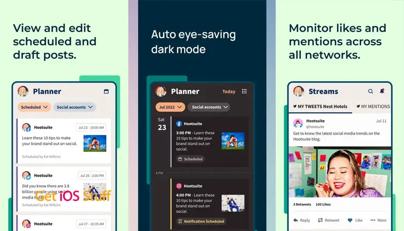 Screenshots of Hootsuite - Social Media Tools app