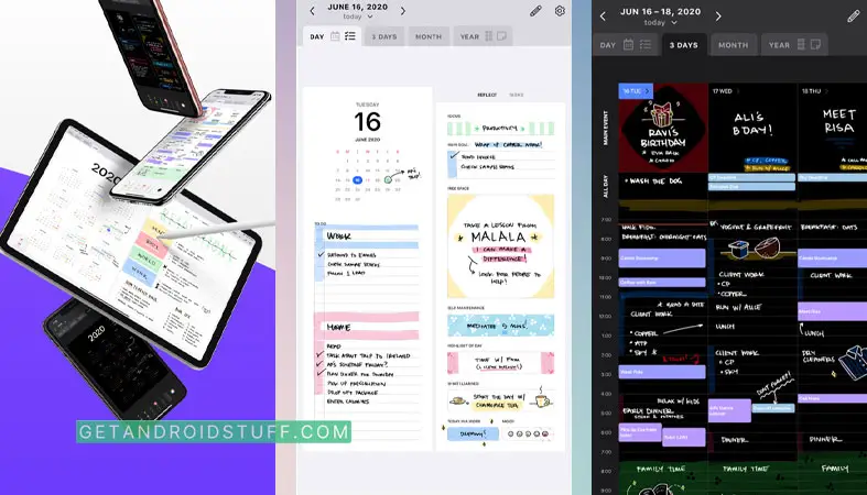 Screenshots of Pencil Planner & Calendar Pro app