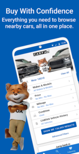 Screenshot of CARFAX - Shop New & Used Cars
