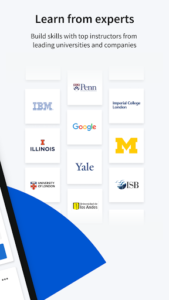 Screenshot of Coursera: Learn career skills