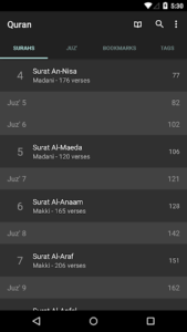 Screenshot of Quran for Android