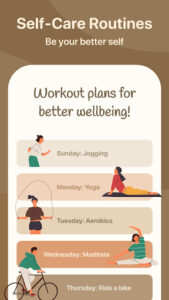 Screenshot of Me+ Lifestyle Routine
