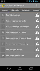Screenshot of AppBrain Ad Detector