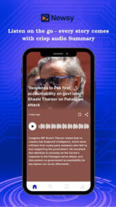 Screenshot of Newsy: AI Short News & Audio