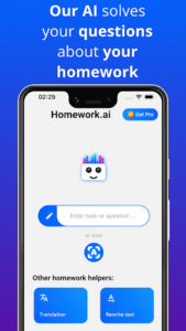 Screenshot of Homework.ai