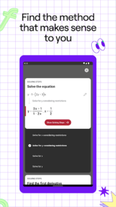 Screenshot of Photomath