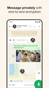 Screenshot of WhatsApp Messenger
