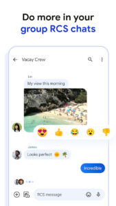 Screenshot of Google Messages