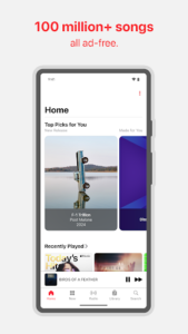 Screenshot of Apple Music