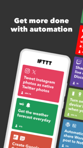 Screenshot of IFTTT - Automate work and home