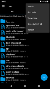 Screenshot of Root Explorer