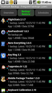 Screenshot of Titanium Backup (root needed)