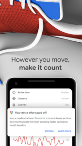 Screenshot of Google Fit: Activity Tracking