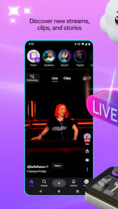 Screenshot of Twitch: Live Streaming