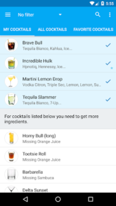 Screenshot of My Cocktail Bar