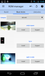 Screenshot of 3C ROM Manager (root)