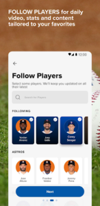 Screenshot of MLB