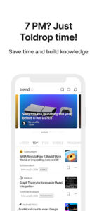 Screenshot of Toldrop AI - Tech News Trends
