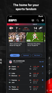 Screenshot of ESPN