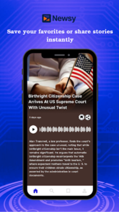 Screenshot of Newsy: AI Short News & Audio
