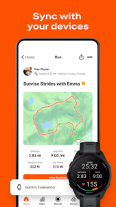 Screenshot of Strava: Run, Bike, Hike