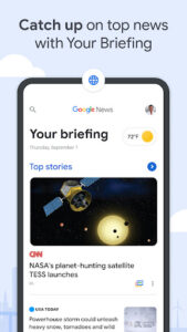 Screenshot of Google News - Daily Headlines