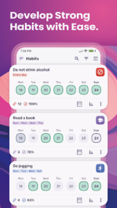 Screenshot of HabitNow Daily Routine Planner